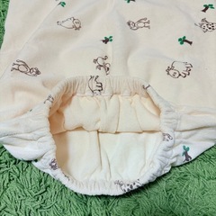 🌈🧸おねしょ対策に大活躍✨ベルメゾン＊動物柄スカートパンツ🫧トイレトレーニングにぴったり！旅行・お泊まり・寝る前の“安心100円ケア”💛男女兼用クリームカラー🌸の画像