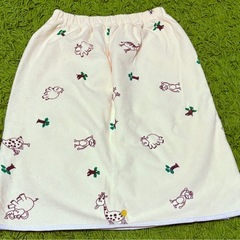 🌈🧸おねしょ対策に大活躍✨ベルメゾン＊動物柄スカートパンツ🫧トイレトレーニングにぴったり！旅行・お泊まり・寝る前の“安心100円ケア”💛男女兼用クリームカラー🌸の画像
