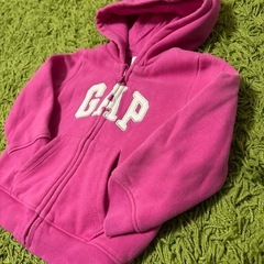 🌸🧸💎【BABY GAP】クマ耳付きピンクパーカー✨80cm✨  写真映えバツグン♡ビビッドピンクが可愛すぎる一着🩷🫧の画像