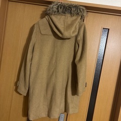 ファー付きダッフルコートベージュの画像