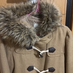 ファー付きダッフルコートベージュの画像