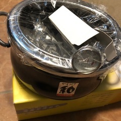 昭和　天ぷら鍋　温度計付きの画像