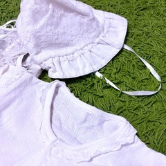 🌸💎【セレモニードレス3点セット】50–70cm✨お宮参り・退院着・100日祝いに🫧  華やか総レースの羽織が主役♡写真映え抜群の上品ドレスセット✨の画像