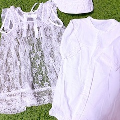 🌸💎【セレモニードレス3点セット】50–70cm✨お宮参り・退院着・100日祝いに🫧  華やか総レースの羽織が主役♡写真映え抜群の上品ドレスセット✨の画像