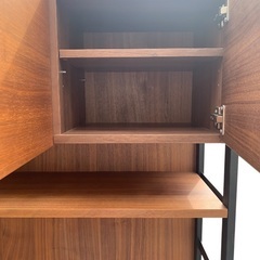 unico ウニコ HOXTON ホクストンレンジボード 食器棚オークxアイアンの画像