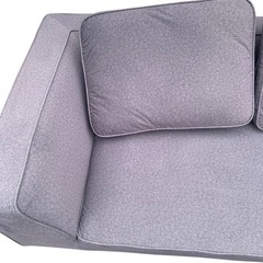 美品】UNKOCHAN ファブリックカウチソファ オットマン付き の画像