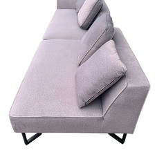 美品】UNKOCHAN ファブリックカウチソファ オットマン付き の画像