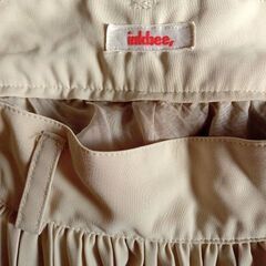 inkbee, アイボリー プリーツデザインキュロットスカート スカパン ミニ丈の画像