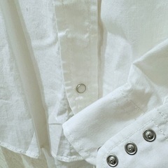 🌟💥DIESEL メンズS ホワイト ウエスタンシャツ💥🌟  古着男子必見！白が映える無骨×上品な名品🤍🔥着回し無限大でデニム・スニーカー・ブーツとも相性抜群💎🖤の画像