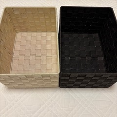 【終了しました】バスケット・かご５点セット アイアンかご テープバスケット　お部屋の収納やディスプレイにの画像