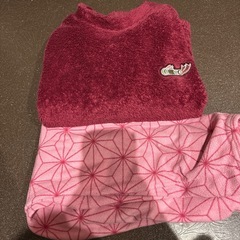 ユニクロ もこもこキッズパジャマ ルームウェア鬼滅の刃  竈門禰豆子 130cmの画像