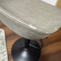 SALE❤️‍🔥カウンターチェア　バーチェア　椅子　回転式　昇降式　　レザー　チェア　グレーの画像