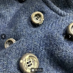 ☺️コート　肩幅45身幅48着丈95袖51cm  タグ無   ポケ2 青　の画像