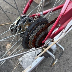 27インチ　自転車　取りに来られる方は限定　ジャンク　自走不可の画像