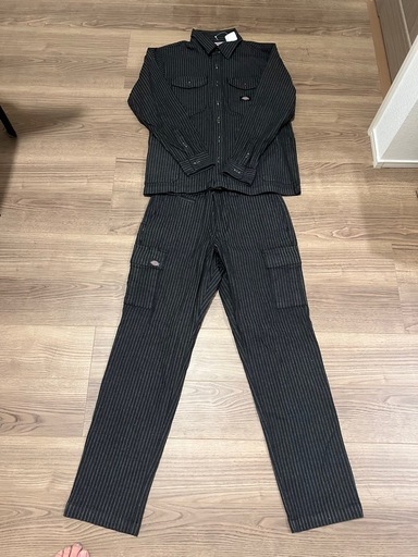 新品未使用Dickies 上下セット L グラファイト D-695 D-698 ストレッチ