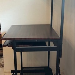 【都内引き取り限定】パソコンデスク/ハイタイプ【あげます】の画像