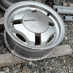 当時物　TOYOTA トヨタ AE86 カローラ レビン スプリンター トレノ 純正 13インチ 5J +27 アルミ ホイール 114.3 センターキャップ の画像