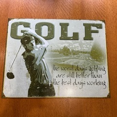 ゴルフ！ブリキ看板の画像