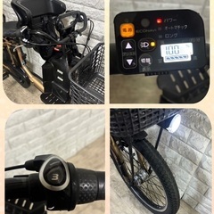 🌸美品🌈大容量8🌸室内保管🌼パナソニック ⚪️ギュットアニーズ🌸子供乗せ電動自転車　ハニーブラウンの画像
