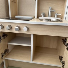 おままごとキッチン　木製　ナチュラル　おしゃれの画像