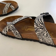 ビルケンシュトック　PAPILLIO  ゼブラ柄　24.5cmの画像