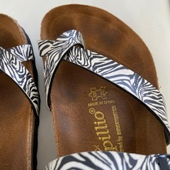 ビルケンシュトック　PAPILLIO  ゼブラ柄　24.5cmの画像