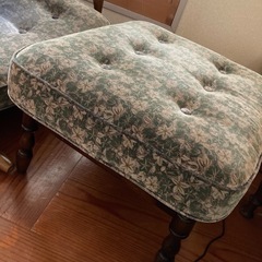カリモク　チェア　オットマン　ジャンク品の画像