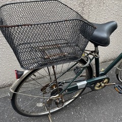 シティサイクル 6段変速、スペアキー、前後カゴ、オートライト ママチャリ 軽快車 Cycle LifeStyle ×Maruishiの画像