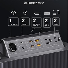 大人気！新品未使用品✨　ポータブル電源 577.2Wh 大容量 バックアップ電源 軽量　ソーラー充電対応の画像