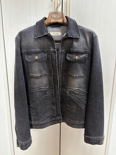 中古美品　ブラックデニムジャケット　Gジャン　イカイ　サイズ44