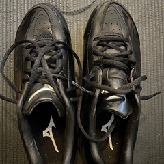 【定価10,000円 / 2回のみ使用の美品 / 26cm】MIZUNO野球ポイントスパイク / ブラックの画像