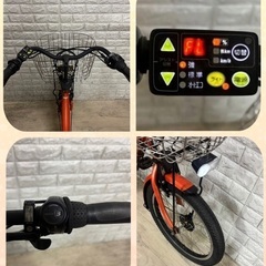 バッテリー最高レベル容量🌸電動自転車　ヤマハ　パスバビー　新基準　🌼8.7Ahリチウムバッテリー🌈オレンジ🍊の画像