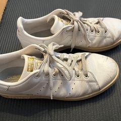 【アディダス adidas スタンスミス Stan Smith】ホワイト×ゴールド 27cmの画像