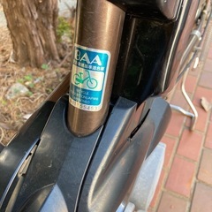 角度高さ可変傘立てつき　前後に大きなカゴつき　パナソニック　電動自転車　電動アシストの画像