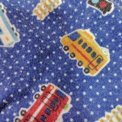 電車柄 ベビーパジャマ長袖２点セット 80cmの画像
