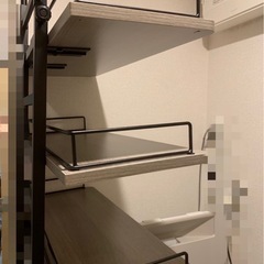 突っ張り式ランドリーラック　ランドリー収納　長さ調整可能　の画像