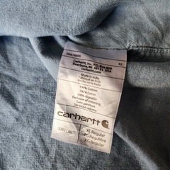 Carharttカーハー 長袖ワークシャツ ライトブルー XL 古着の画像