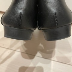 23cm あしながおじさん　パンプス　レディース靴　スリッポン　ローファー シューズ ブラック　フラットシューズの画像