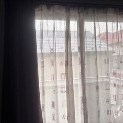 ミッキーカーテンセット ドレープ レース ディズニー ベルメゾン ブラウンの画像