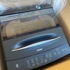 展示品 2024年製 Haier ハイアール 全自動縦型洗濯機 5.5kg 上開き ブラック JW-U55MK の画像