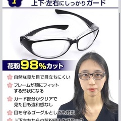 花粉防止メガネ ブルーライトカット UVカットの画像