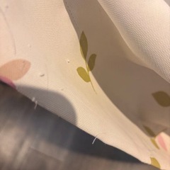 カーテン ドレープカーテン 大 ディズニー ベルメゾン 花 草 アイボリーの画像