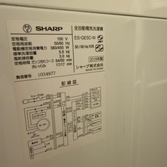 SHARP 電気洗濯機 ES-GE5C-Wの画像