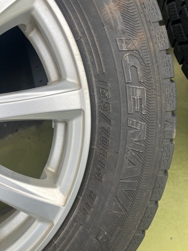 スタッドレスタイヤ ホイール付　165/70r14