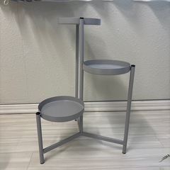 　3段ラック　観葉植物ラック　グレー　の画像