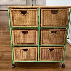 ラタンチェスト【町田市再生家具】252386の画像