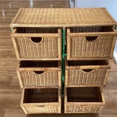 ラタンチェスト【町田市再生家具】252386の画像