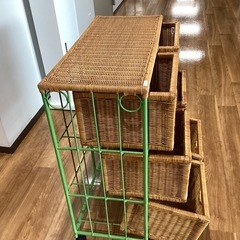 ラタンチェスト【町田市再生家具】252386の画像