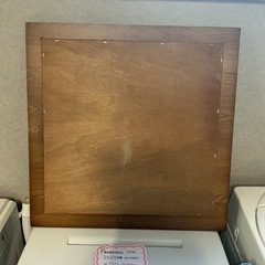 壁掛け鏡🪞円形丸型⭕️木製パネルヴィンテージ鏡ミラー傷•汚れあり💦茶色の画像