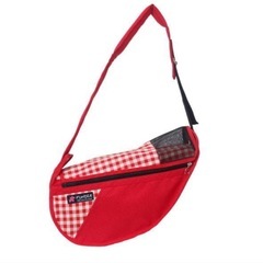 【新品未使用】正しい姿勢で安心！犬と飼い主に優しい多機能スリング｜チェック柄 の画像